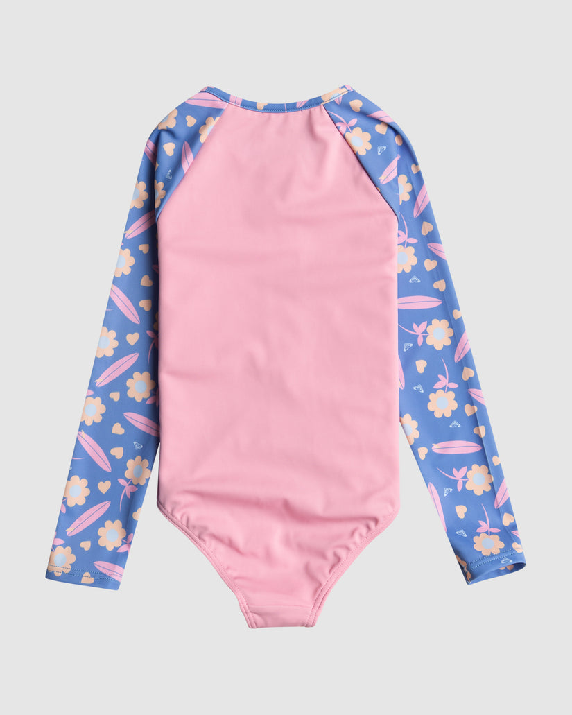 Girls 2-7 Lorem Long Sleeve One-Piece Rash Vest