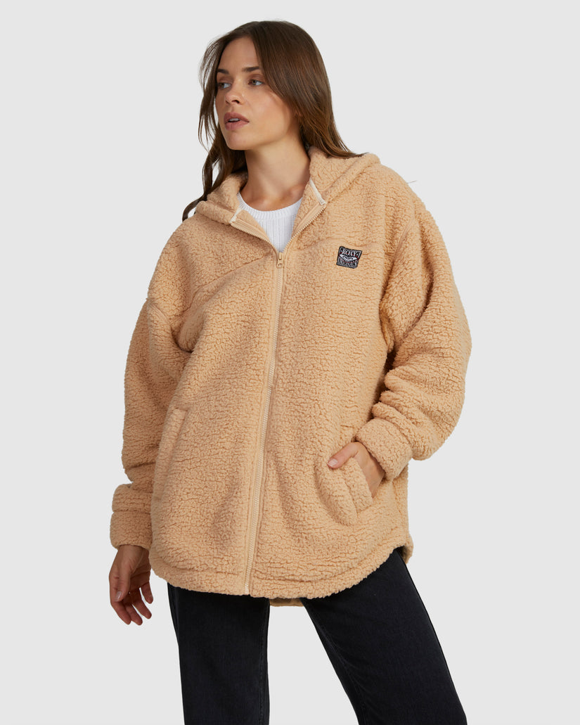 Womens Weekend Plans Full-Zip Hooded Fleece