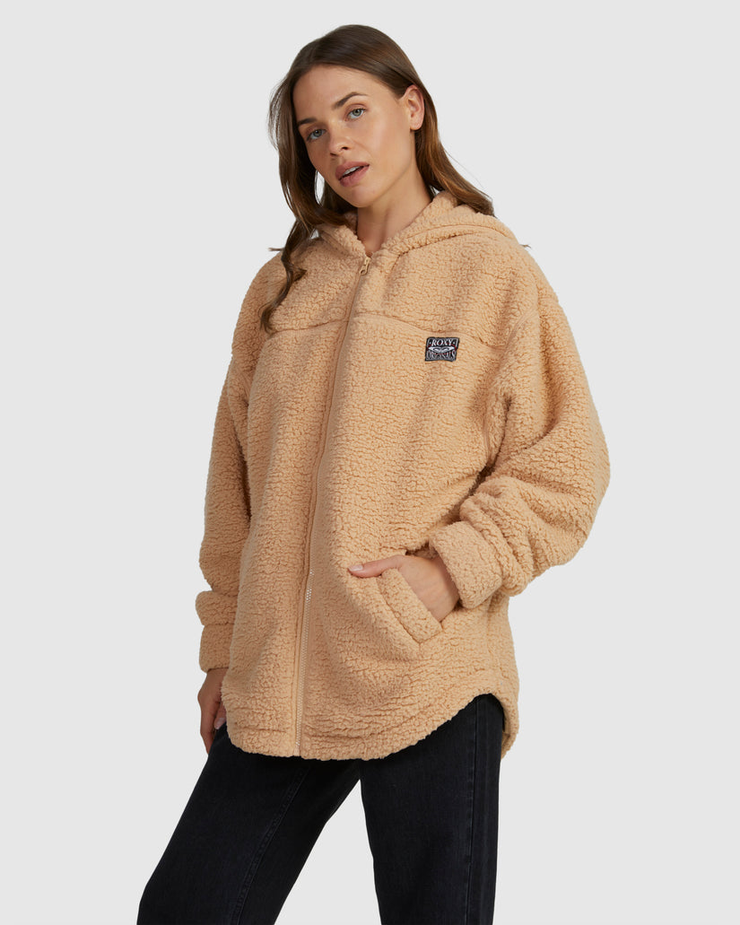 Womens Weekend Plans Full-Zip Hooded Fleece