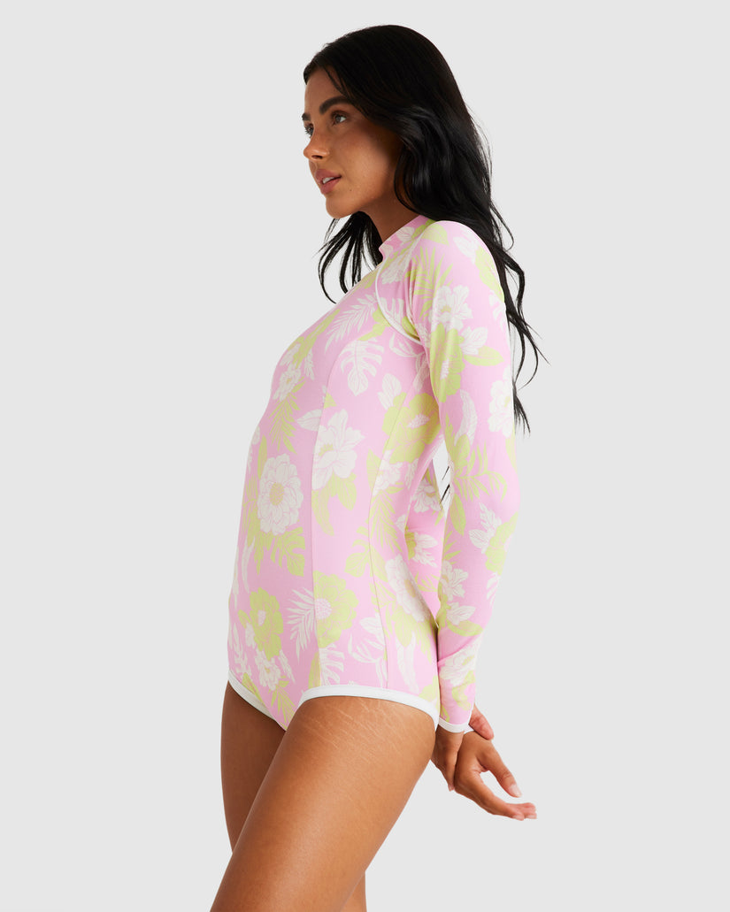 Womens Hollow Trees Long Sleeve One Piece Swimsuit