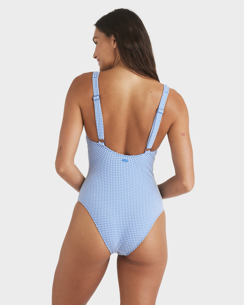 Womens Gingham One Piece Swimsuit