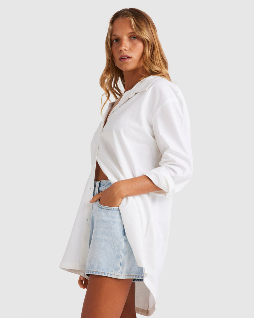 Womens Sun And Sand Beach Shirt Cover-Up