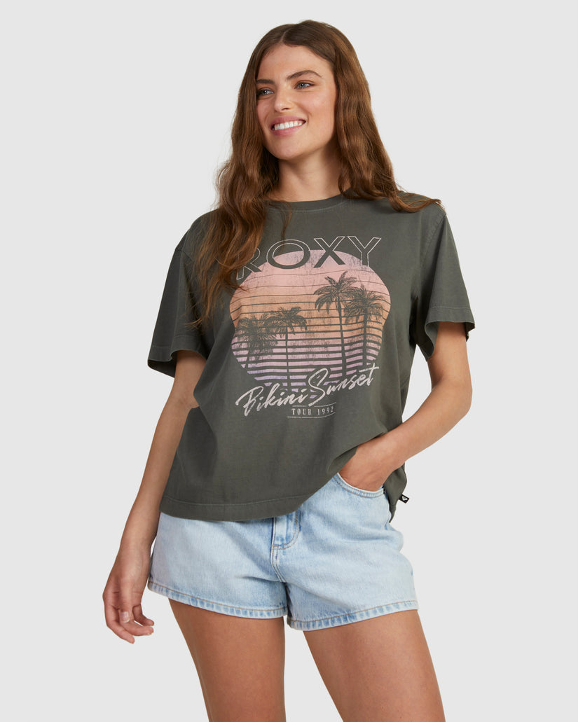 Womens Moonlight Sunset A T-Shirt