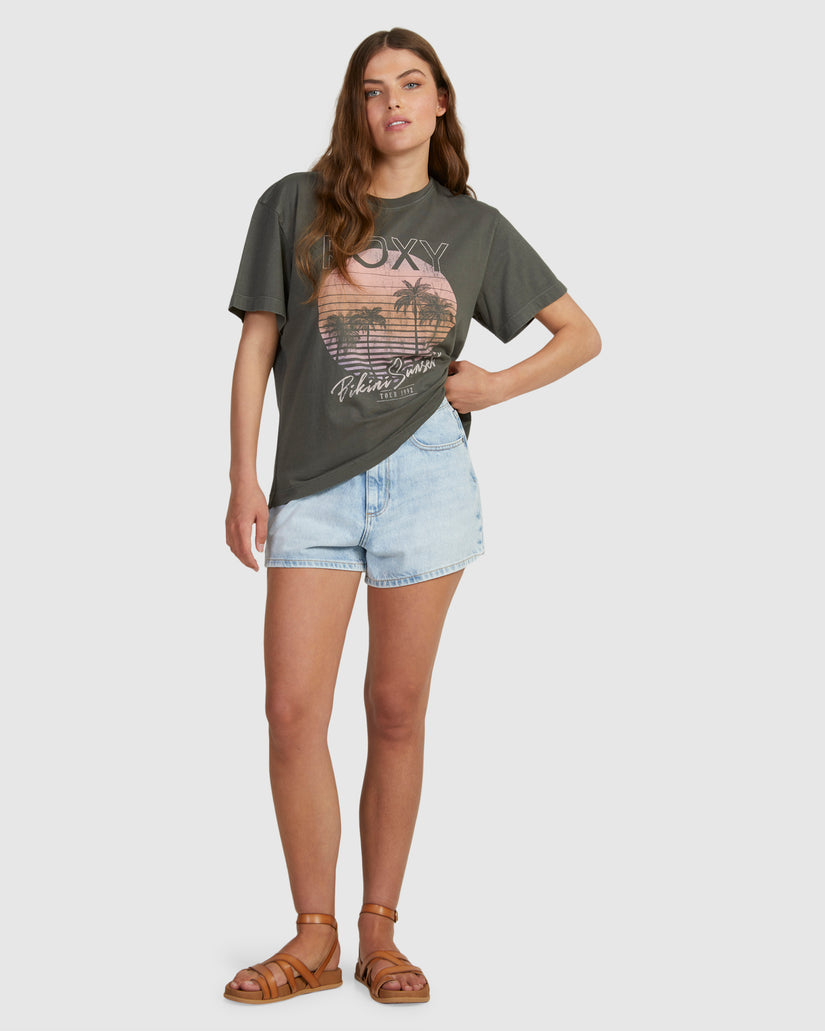 Womens Moonlight Sunset A T-Shirt